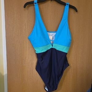 Cupshe Blue and Green One Piece Swimsuit